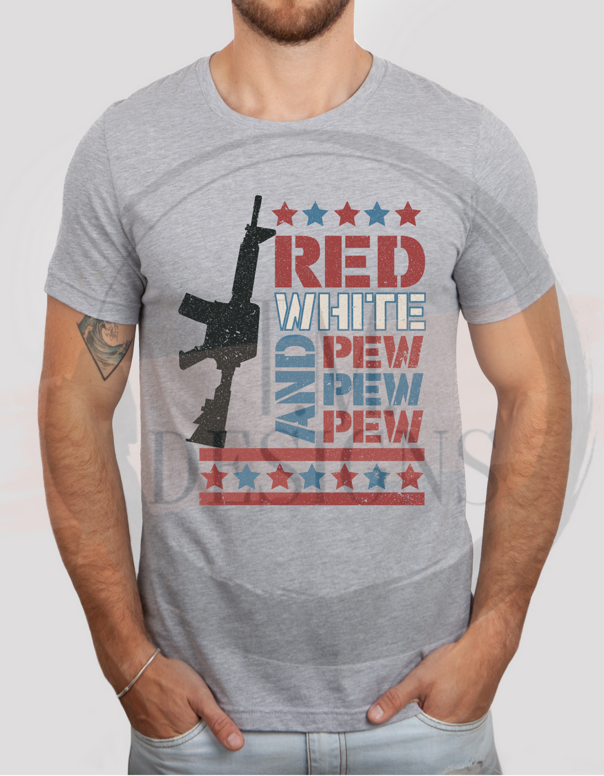 Red, White, Pew