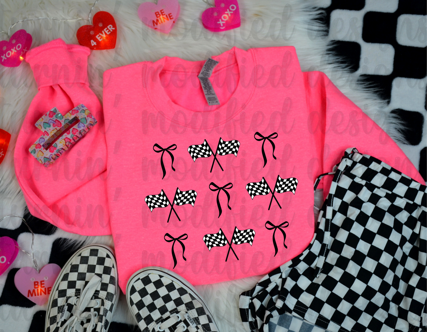 Race Flags W/ Bows