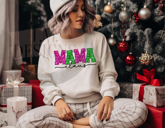 Glitter Mama Claus