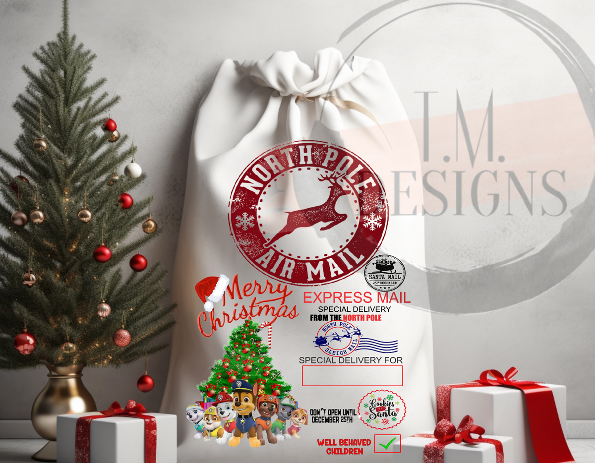 Cartoon Santa Sacks