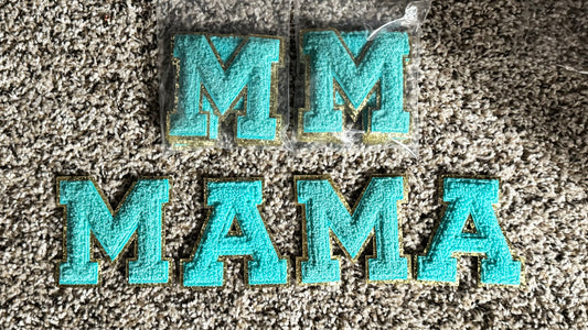 Blue Chenille MAMA