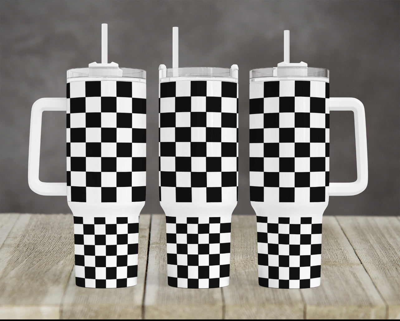 40 Oz Checkered