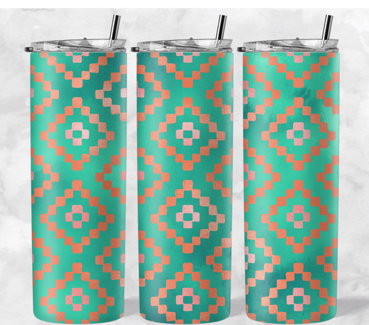 Rose Gold and Teal