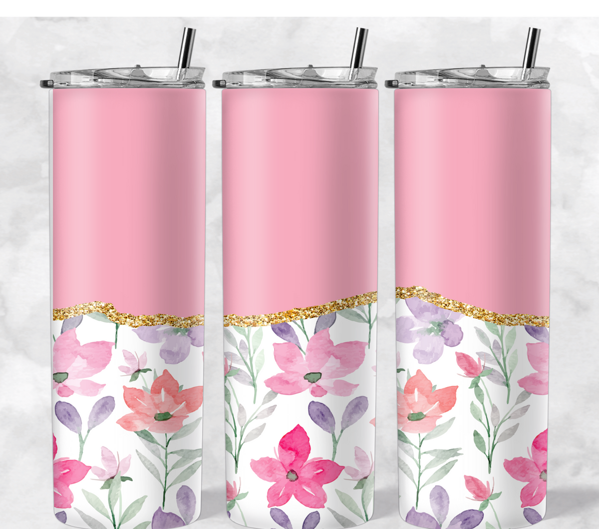 Pink Half Floral