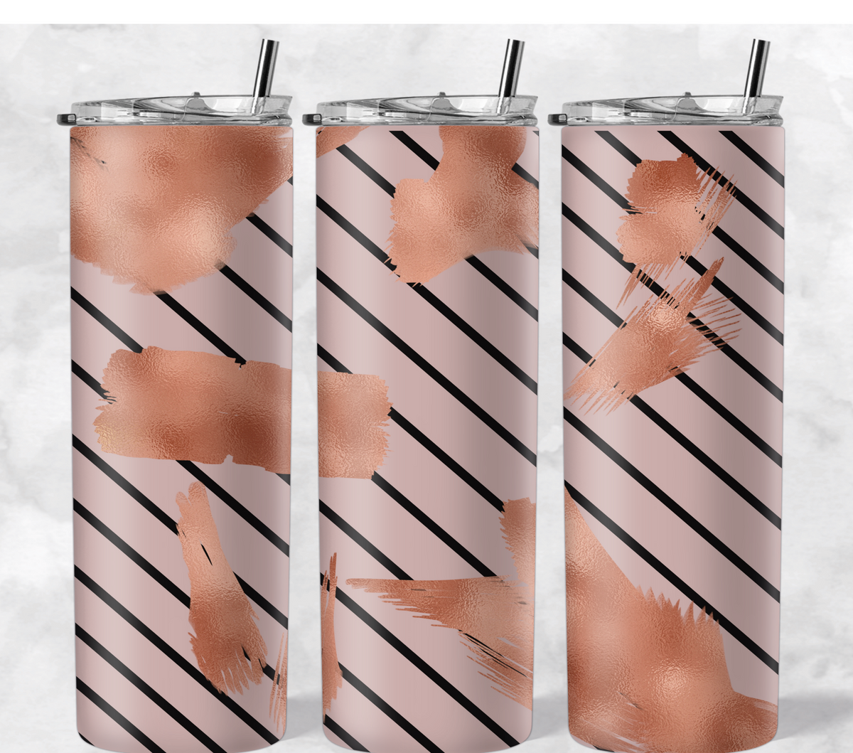 Rose Gold Stripes