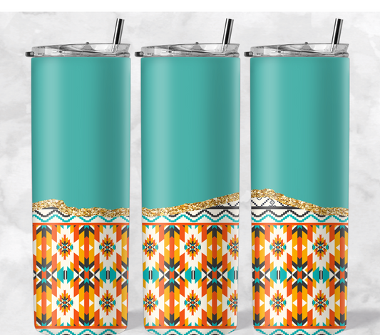 Turquoise Aztec Half