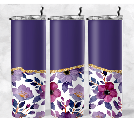 Purple Half Floral