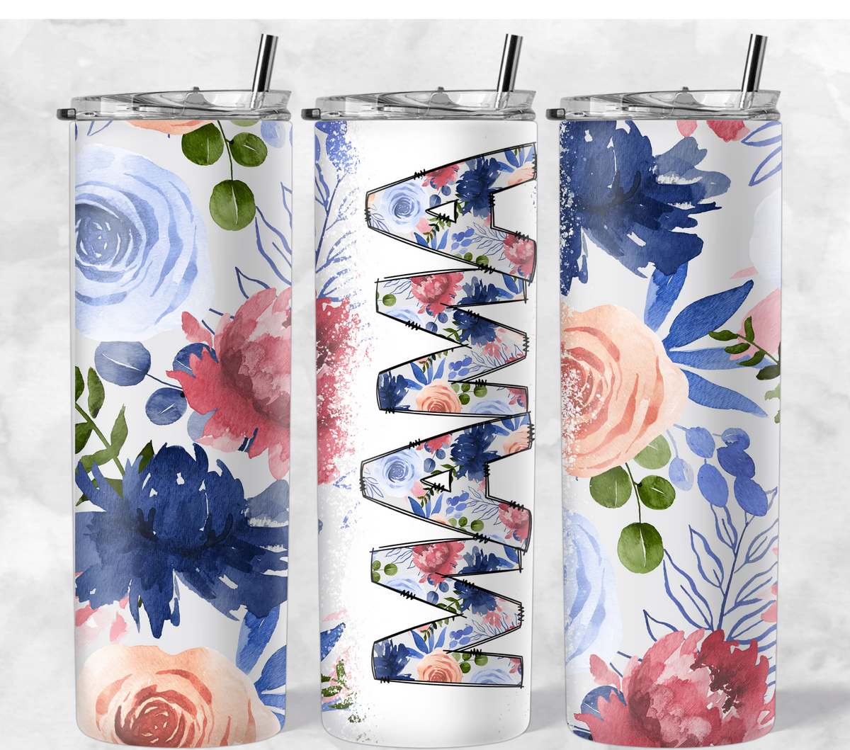 MaMa Side Watercolor Florals