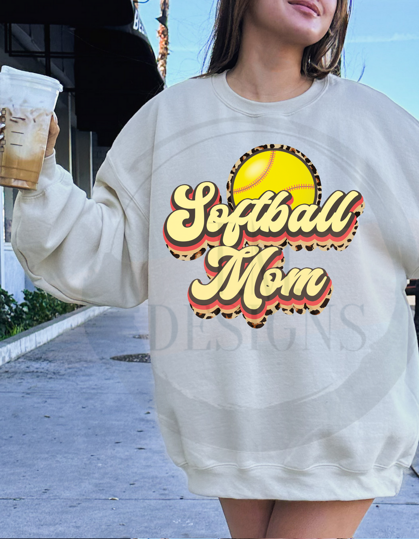 Retro Softball Mom